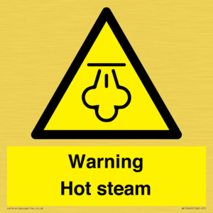 Warning Hot steam